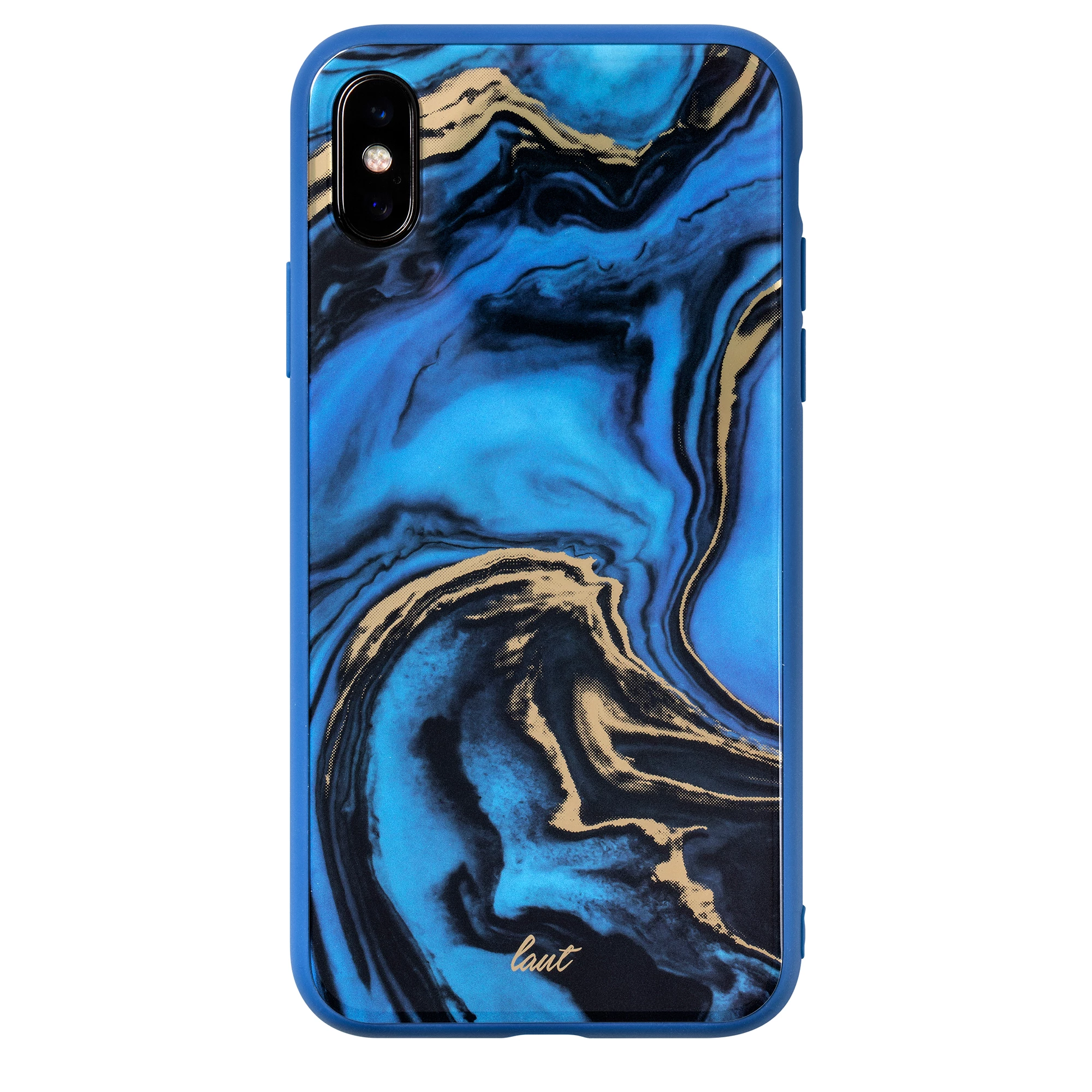 Чехол LAUT MINERAL GLASS Mineral Blue for iPhone XS (LAUT_IP18-S_MG_MBL)